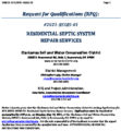 RFQ Residential Septic Repair Svcs 2021-24