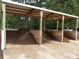 3-bin composting systems can reduce manure volume by 70%.