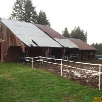 Before roof improvements and mud management practices