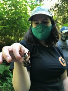 Covid-19 doesn't keep Donahue from surveying macro invertebrates.