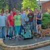 Rain garden construction team