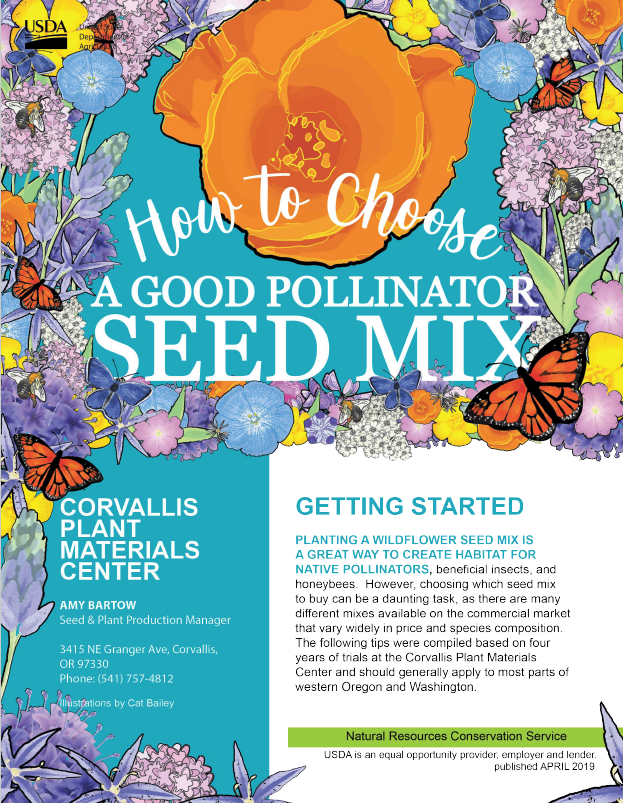 Click on image to view How to Choose a Good Pollinator Seed Mix.